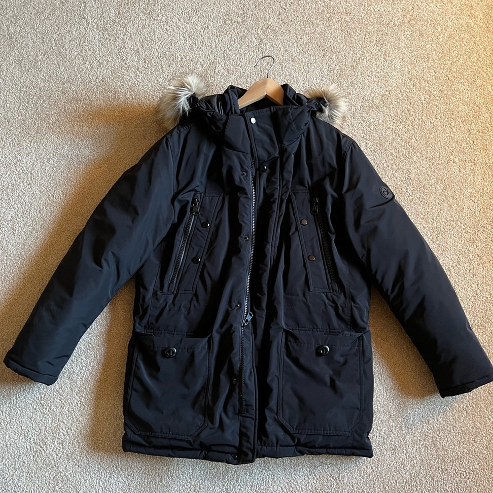 Calvin Klein fur hood puffer jacket